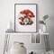 Stamped Cross Stitch Kits for Adults with Frame - Gnome Mushroom Embroidery Kits for Beginners Adults